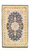 Navy Persian Isfahan Silk & Korker Wool 3' X 4'