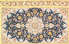 Navy Persian Isfahan Silk & Korker Wool 3' X 4'