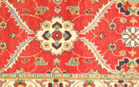 Red Kazak Design Lamb's Wool Rug 3' X 10'