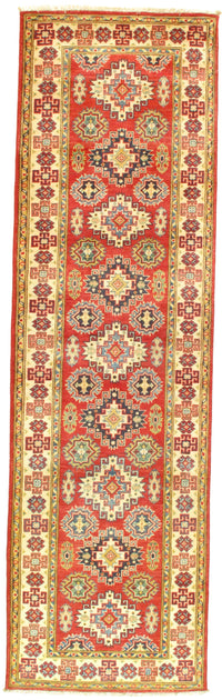 Rust Kazak Runner Lamb's Wool Rug 3' X 10'