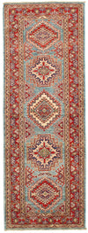 L blue Pak Super Kazak Lamb's Wool 2'5" X 6'8"