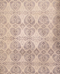 Beige Ikat Bambo Silk 8' X 10'