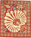 Rust Fine Suzani Rug 7' X 8'