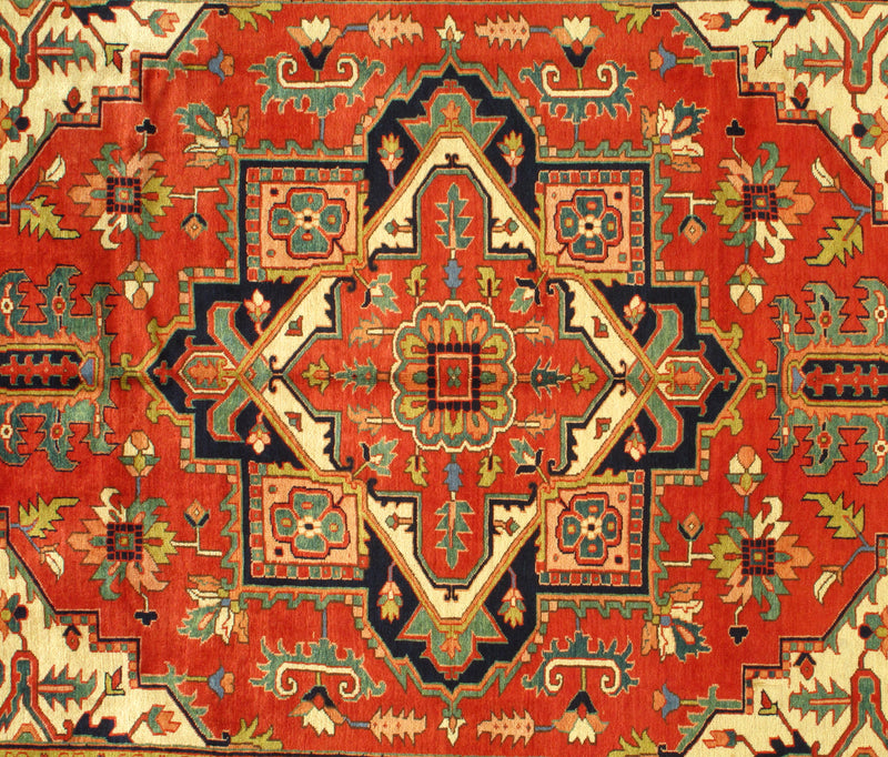 Rust Persian Heriz rug 8' x 11'.2''