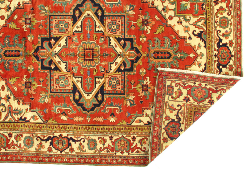 Rust Persian Heriz rug 8' x 11'.2''