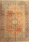 Rust Persian Tabriz Design Design 8'.3'' X 12'.2''