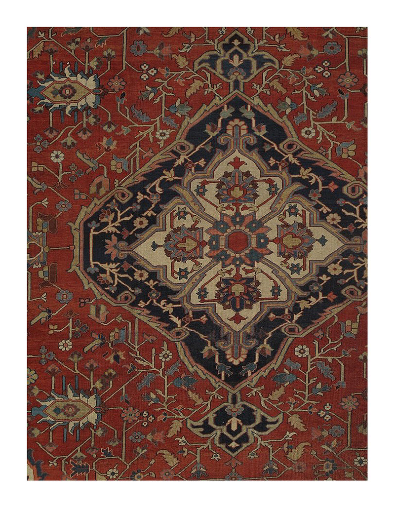 Rust Persian Antique Serapi 11'3'' X 14' 10''