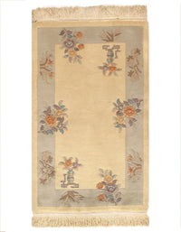 Ivory Chines Art Deco 3' X 5'