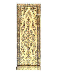 Ivory Antique Persian Hamdan 2'11'' X 16'5''