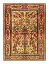 Beige Antique Persian Isfahan Rug - 4'8" x 6'6"