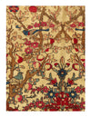 Beige Antique Persian Isfahan Rug - 4'8" x 6'6"