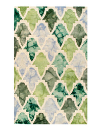 Green Hand-Tufted 5' X 8'