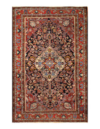 Navy Persian Antique Farahan rug 4'4'' x 6'.6''