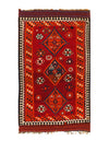 Red Vintage Persian Shiraz Kilim 5'8" X 9'8"