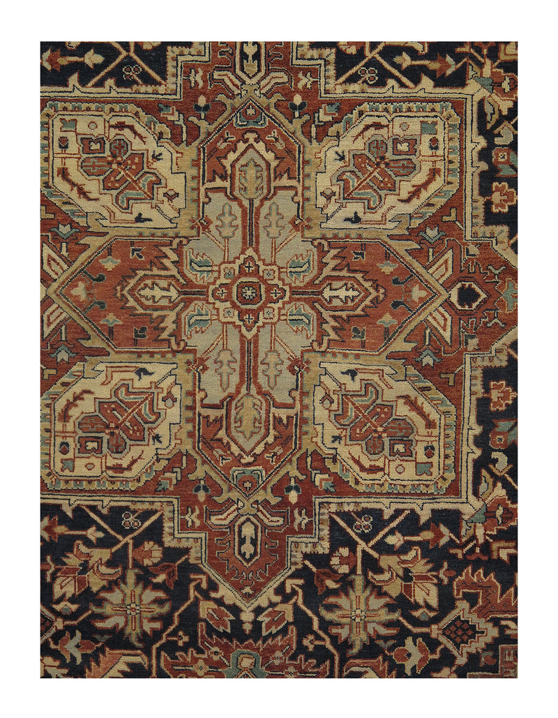 Navy Persian Serapi design rug 8'8'' X 11'4''