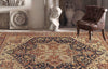 Navy Persian Serapi design rug 8'8'' X 11'4''