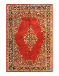 Rust Persian sarouk Rug 6' x 8.10