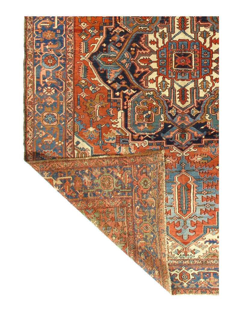 Rust Persian Antique Serapi 8' 1'' X 11' 5''