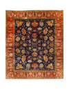 Navy Tabriz Design Rug 8' X 10'