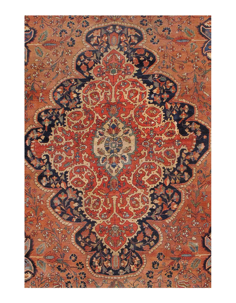 Rust Persian Antique Farahan 8'9" X 13'3"