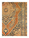 Rust Persian Antique Tabriz Design 4'1'' X 5'6''