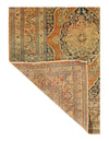 Rust Persian Antique Tabriz Design 4'1'' X 5'6''