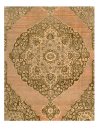 Light Brown Persian Antique Tabriz Design 9'.3'' X 11'.6''