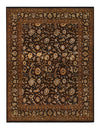 Black Persian Tabriz Design silk & wool 4'11'' X 6'6''