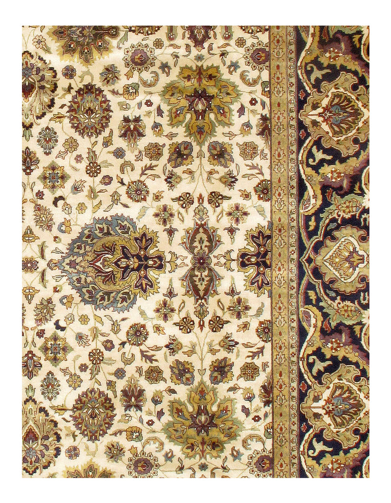 Ivory Persian Tabriz Design design Rug 8'11'' X 11'11''