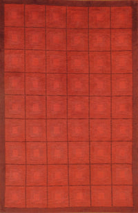 Red Tibetan Rug 5' X 8'