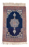 Navy Persian Isfahan silk & wool 2'2'' X 3'4''