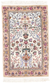 Ivory Fine Isfahan silk & wool 2'5'' X 3'8''