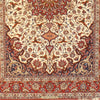 Ivory Fine Persian Isfahan silk & wool 5' X 7'7''