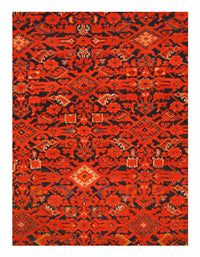 Red Persian Antique Malayer 6'9'' X 13'2''