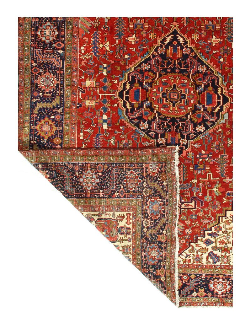 Rust Persian Antique Heriz 9'4'' x 12'.11''