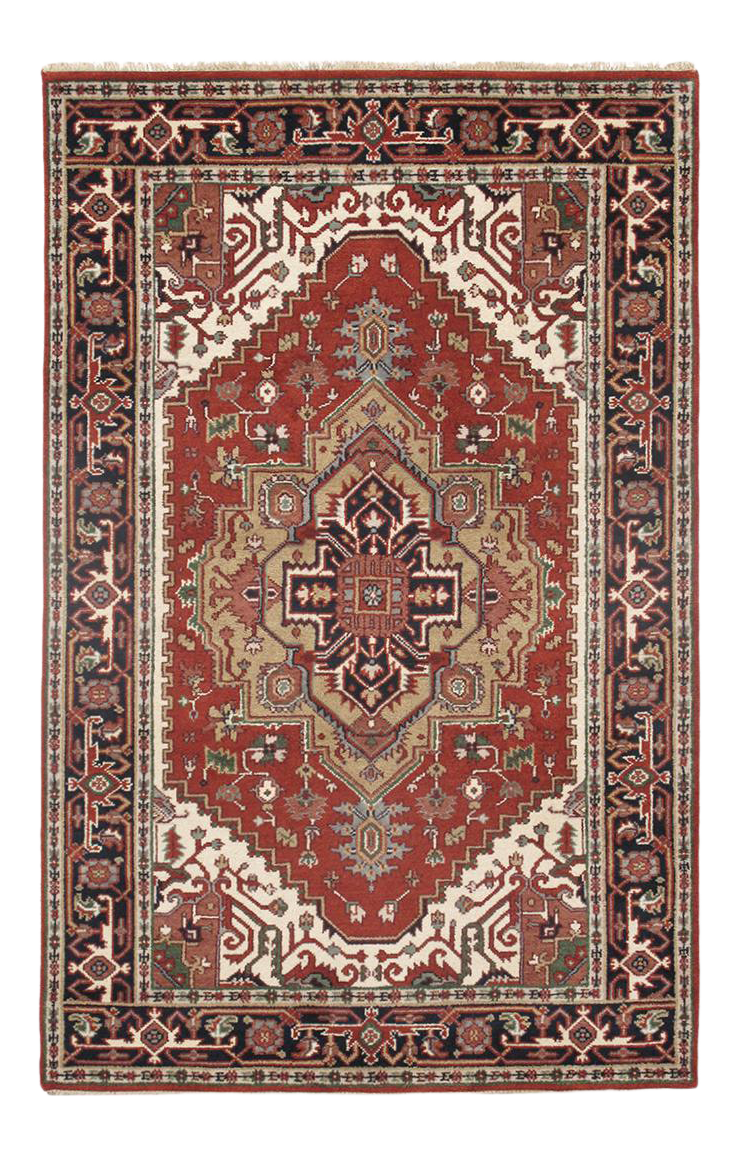 Rust Persian Serapi design rug 5?1? Ã 7?11?