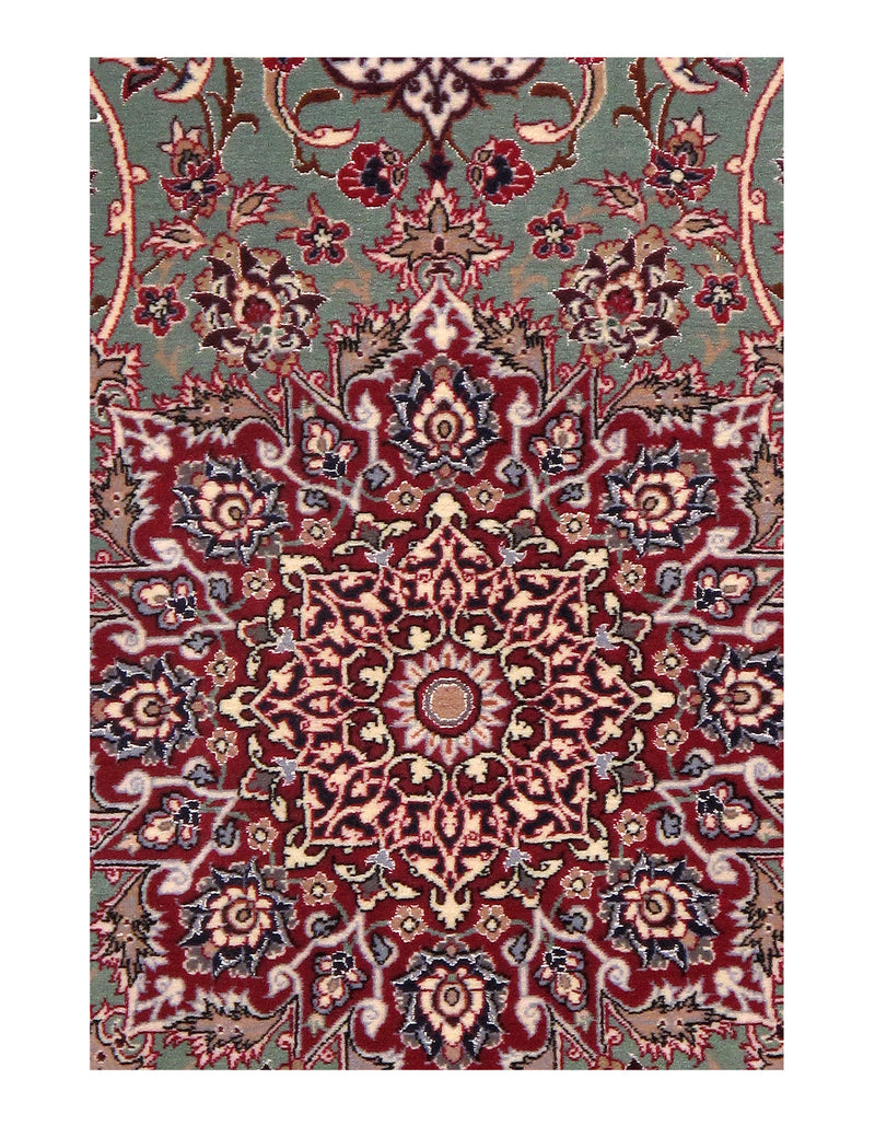 Light Green Persian Isfahan S/W 5' X 8'