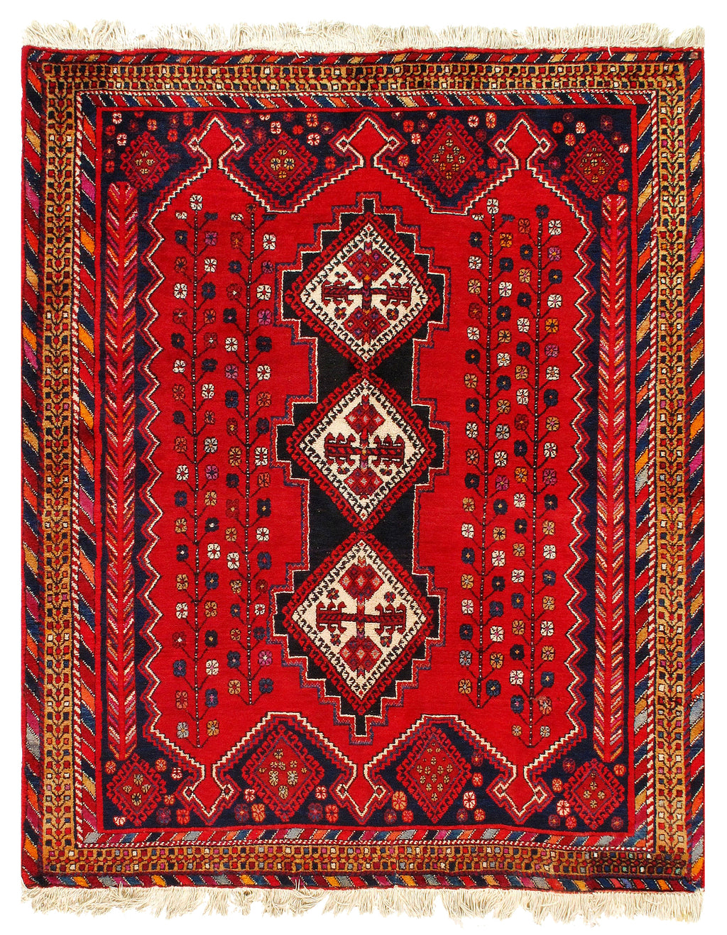 Red Persian Afshar Rug 5' X 6'.2'' – Alexandria Fine Rugs