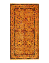 Brown Fine Persian Tabriz Design Design Runner 5'11'' X 11'6''