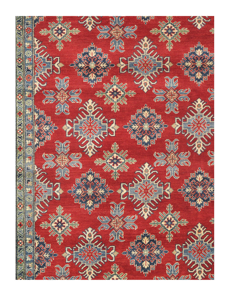 Red color Fine Hand Knotted Fine Kazak 10' x 13