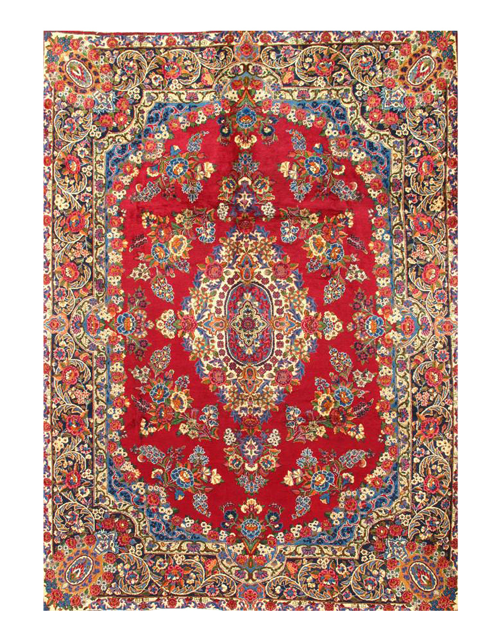 Red Persian Yazd Rug 8'1'' X 11' – Alexandria Fine Rugs