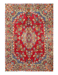 Red Persian Yazd Rug 8'1'' X 11'