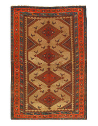 Camel Color Persian Antique Malayer 4'6'' X 6'9''