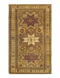 Camel Color Azarbaijan Antique Kazak 4'6'' X 6'9''