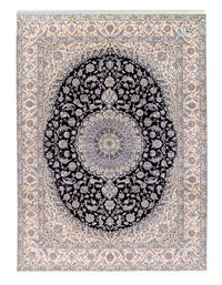 Persian Nain Hand-Knotted Lamb's Wool & Silk Rug - 8'11" x 11'7"