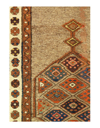 L Brown Persian Antique Seraband 3'5'' X 5'6''