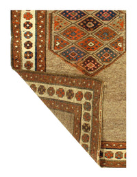 L Brown Persian Antique Seraband 3'5'' X 5'6''