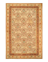 Ivory Turkish Antique Oushak 11'3'' X 17'2''