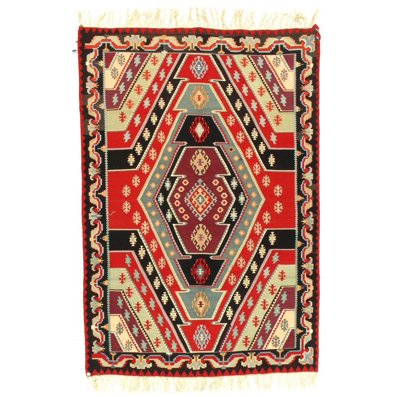 Turkish Kilim Rug - 6'6" x 9'8"