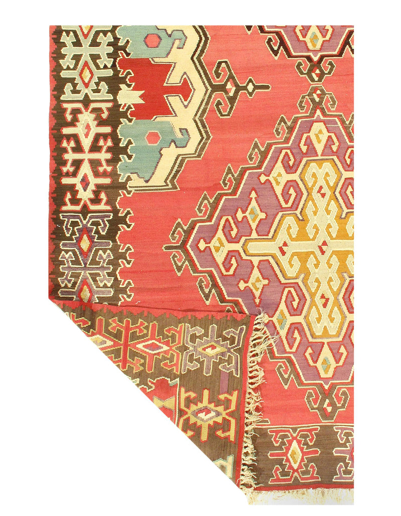 Turkish Kilim Wool Rug - 6?9" Ã 10?1"